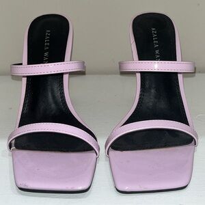 Azalea Wang Lavender Heeled Sandals